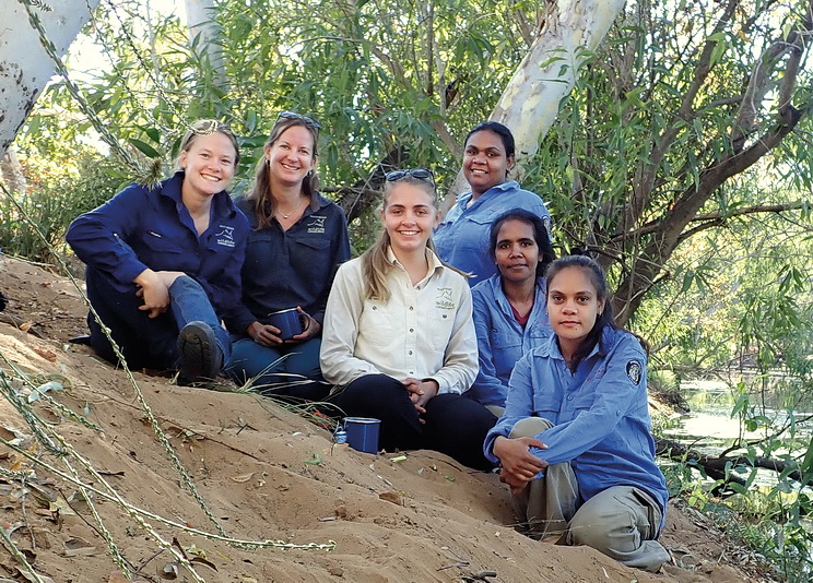 AWC and DAC Rangers (l-r) Stella Shipway, Melissa Bruton, Issie Connell, Dominika Ozies, Azarnia Malay and Cherylyn Ozies
