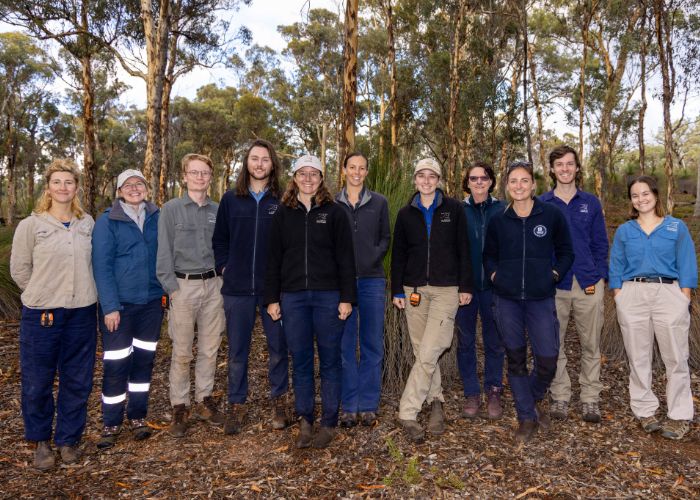 The hardworking Western Quoll translocation team photographed before a week of late night sourcing and the eventual translocation. 